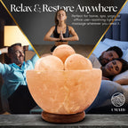 UMAID Himalayan Salt Lamp, Dimmable Pink Rock Salt Lamp for Bedroom, Office Desk & Meditation Room, Spa Decor, Relaxation Home Decor Gifts for Men & Women