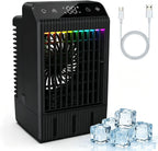 Portable Air Conditioners: Mini AC Fan Swamp Evaporative Cooler with 1000ML Water Tank USB Powered Personal Car Air Conditioner for Room Bedroom Office Camping Tent