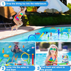 YUJUN Pool Diving Swimming Toys, Summer Underwater Game Toys with Pool Fishes Dive Sticks Rings Gems Storage Bag for Kids Swim Birthday Party Favors