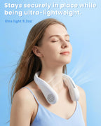 Chasesun Portable Neck Fan - Rechargeable Personal Fan, 20 Hours Cooling Time, No Hair Tangling, Hands-Free Bladeless Fan for Travel, Birthday Gifts for Women and Men