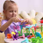 CENOVE Birthday Toys Gift for 3 4 5 6 7 Year Old Girls and Boys,Flower Garden Building Toy with Carry Box, STEM Toys for Preschool Children Educational Activity Toys