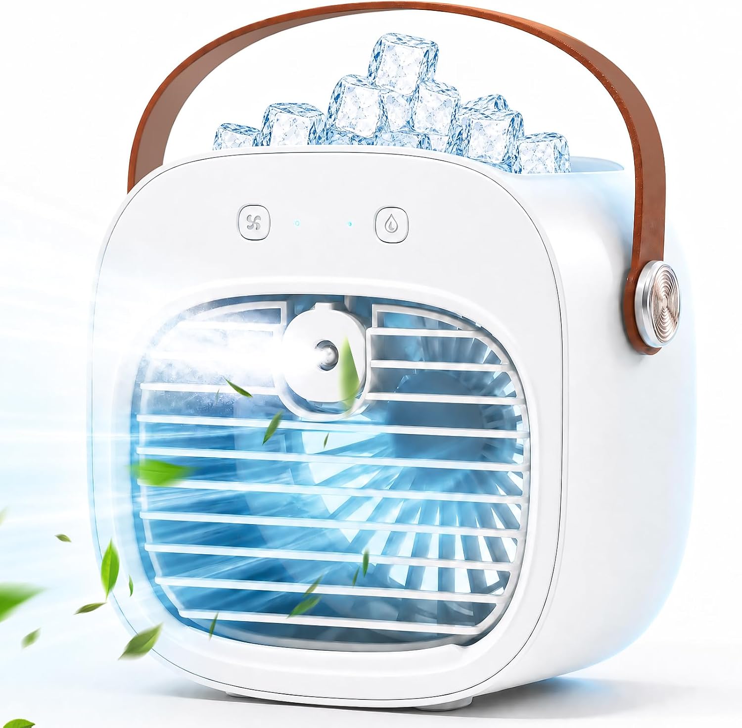 Portable Air Conditioners, 4000mAh Rechargeable Mini Air Conditioner with 3 Speeds, Quiet Desk Personal Air Cooler Fan for Bedroom, Indoor, Outdoor, Travel, and Office