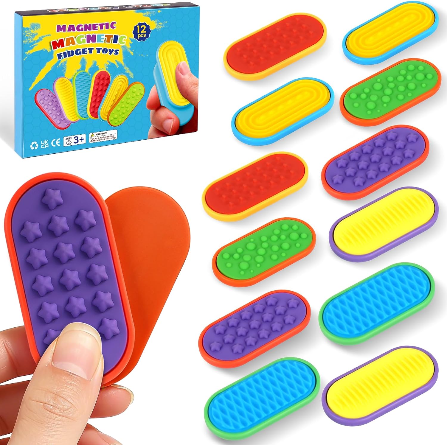 Ziogogco Silicone Magnetic Slider Toys，for Adults & Teens, Relieves Stress and Anxiety in Children with Autism. A Must-Have Toy for Office Desk Toy, Stocking Stuffers for Women Men Teen Gift