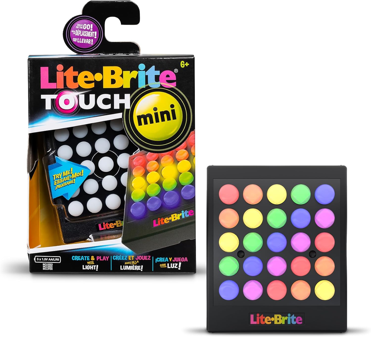 Lite-Brite Touch - Create, Play and Animate - Light Up Portable Stem Sensory Learning Toy, Creative Art Stem Toy for Girls, Boys, Unisex, Toddler, Holiday, Birthday, Gift, Ages 6+