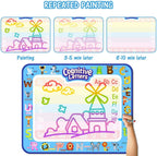 Jasonwell Aqua Water Doodle Mat 40 X 32 Inches Large Magic Drawing Doodling Mat Coloring Mat Educational Toys Christmas Birthday Gifts for Kids Toddler Boys Girls Age 2 3 4 5 6 7 8 Year Old