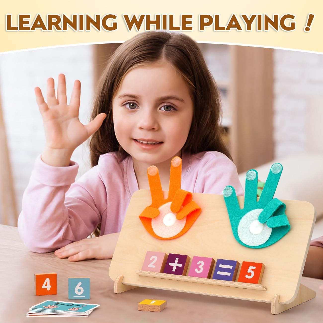 MOTREE Preschool Math Manipulatives Learning Toys for Toddlers 2-4 | Montessori Number Counting Block Toys for Kids, Educational Toys for 3-5 Year Old Boys Girls Christmas Birthday Gifts
