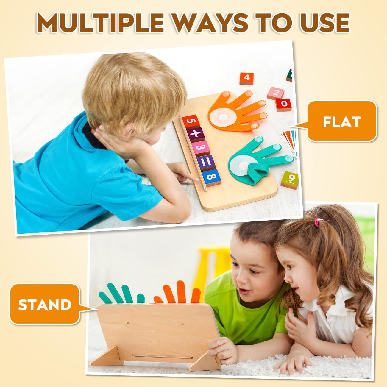 MOTREE Preschool Math Manipulatives Learning Toys for Toddlers 2-4 | Montessori Number Counting Block Toys for Kids, Educational Toys for 3-5 Year Old Boys Girls Christmas Birthday Gifts