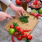 Large Bamboo Cutting Board, Reversible Wood Cutting Board with Juice Groove, Lightweight & Easy to Clean, Eco-Friendly Kitchen Prep Board for Fruits & Vegetables
