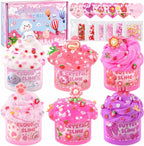 Cloud Slime kit for Girls Ages 8-12, Toys for Girls and Boys, for Kids Slime Set Party kit Goodie Bag Stuffers, 4 5 6 7 8 9 10 Year Old Girl Birthday Gift Cute Stuff