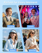 Chasesun Portable Neck Fan - Rechargeable Personal Fan, 20 Hours Cooling Time, No Hair Tangling, Hands-Free Bladeless Fan for Travel, Birthday Gifts for Women and Men