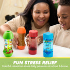 JOYIN 4-Pack Fidget Tubes for Kids, Stress Relief Toy, Speech Therapy, Calming Toys for Children with Autism, Calm Down Corner Classroom Supplies, Back to School Gifts for Toddlers