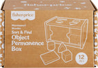 Wood Montessori Toy Object Permanence Box Sort & Find, American Montessori Society Seal of Excellence, Wooden Shape-Sorter Learning Activity for Baby Ages 1+ Years