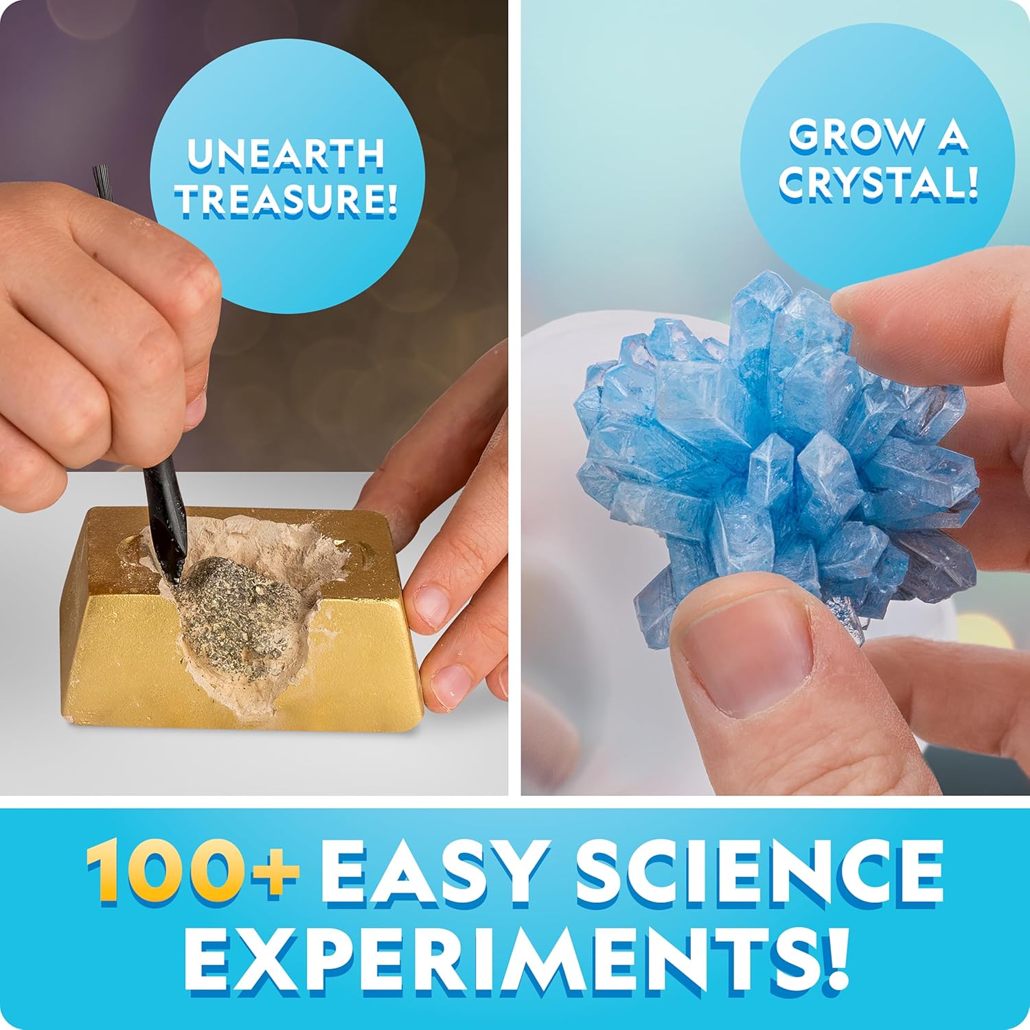 National Geographic Earth Science Kit with 100+ Activities for Kids 8-12 | Crystal Growing, Volcano Experiments, Rock Collection, Earth Science Activities, STEM Projects, Birthday Gift