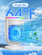 Portable Air Conditioners,Evaporative Air Cooler with Remote,120° Oscillating,1200ML Personal Mini Air Conditioner Fan Cooling Fan with 2 Modes,3 Speeds, Portable AC Unit for Bedroom Office