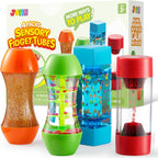 JOYIN 4-Pack Fidget Tubes for Kids, Stress Relief Toy, Speech Therapy, Calming Toys for Children with Autism, Calm Down Corner Classroom Supplies, Back to School Gifts for Toddlers