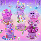 Cloud Slime kit for Girls Ages 8-12, Toys for Girls and Boys, for Kids Slime Set Party kit Goodie Bag Stuffers, 4 5 6 7 8 9 10 Year Old Girl Birthday Gift Cute Stuff