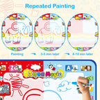 Jasonwell Aqua Water Doodle Mat 40 X 32 Inches Large Magic Drawing Doodling Mat Coloring Mat Educational Toys Christmas Birthday Gifts for Kids Toddler Boys Girls Age 2 3 4 5 6 7 8 Year Old
