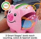 Baby & Toddler Toy Laugh & Learn Smart Stages Piggy Bank with Educational Songs & Phrases for Infants Ages 6+ Months
