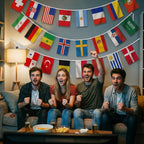 2026 World Cup Flag Bunting String, Double-Sided Polyester Rope 15m - Soccer tournament Bunting Banner for Party Decorations for Tournaments, Garden Streets & Pub Bar
