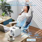 Portable Air Conditioners, Mini Air Cooler with 3 Speeds, Anti-leakage Water Personal Ice Air Conditioner for Room Desk Office Home Tent(W-03)