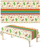 Summer Party Decorations - Summer Decorations for Home - 2 Pack Disposable Plastic Tablecloth | Floral Tablecloth for Mothers Day Wildflower Butterfly Birthday Garden Party Decorations
