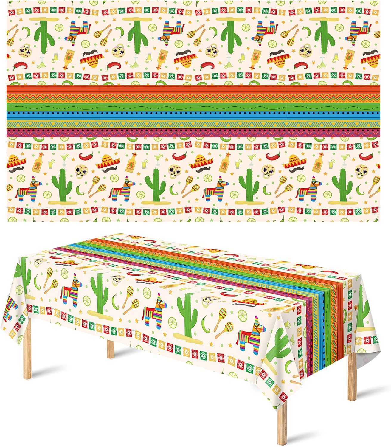 Summer Party Decorations - Summer Decorations for Home - 2 Pack Disposable Plastic Tablecloth | Floral Tablecloth for Mothers Day Wildflower Butterfly Birthday Garden Party Decorations