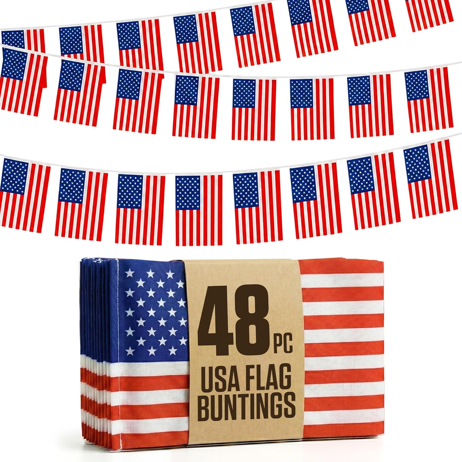 2026 World Cup Flag Bunting String, Double-Sided Polyester Rope 15m - Soccer tournament Bunting Banner for Party Decorations for Tournaments, Garden Streets & Pub Bar