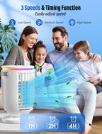 Portable Air Conditioners,Evaporative Air Cooler with Remote,120° Oscillating,1200ML Personal Mini Air Conditioner Fan Cooling Fan with 2 Modes,3 Speeds, Portable AC Unit for Bedroom Office