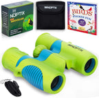 Binoculars for Kids, Girls or Boys Real Kids Binoculars in Vibrant - Includes Sticker Book with 40 Bird Species - Small Toys for Toddlers