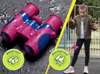 Binoculars for Kids, Girls or Boys Real Kids Binoculars in Vibrant - Includes Sticker Book with 40 Bird Species - Small Toys for Toddlers