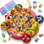 ORANGE OCEAN 66 PCS Magnetic Fishing Games for Kids Ages 4-8, Toddler Board Games for Kids 4-6 8-12, Toys for 3 4 5 6 Year Old Boys Girls, Ideas Birthday Gifts for Boys Girls 3-5 6-8
