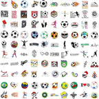 100PCS Soccer Stickers for Boys Girls Kids Teens, Vinyl Waterproof Soccer Stickers for Water Bottles, Laptops, Goodie Bag Stuffers, 2026 Soccer World Cup Party Favors