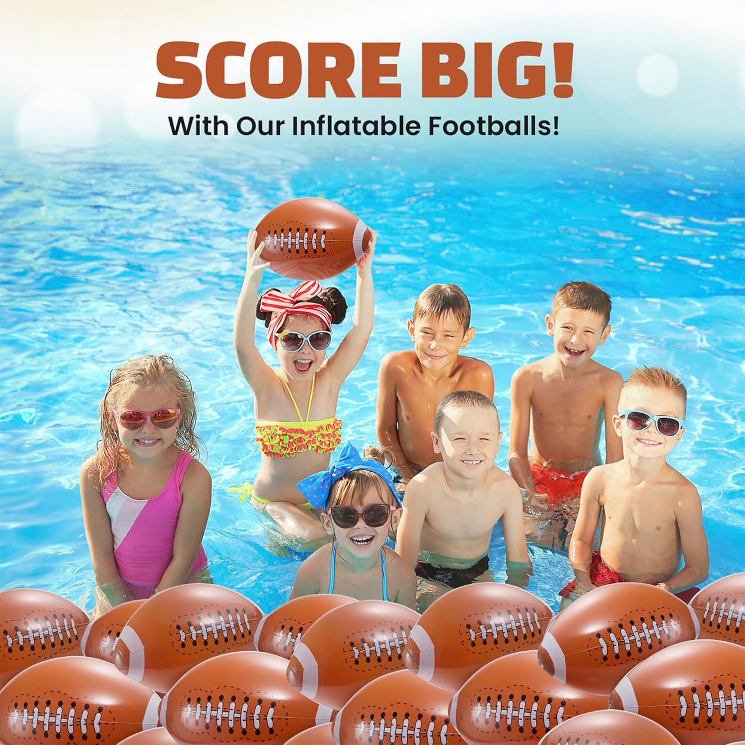 Inflatable Balls (Pack of 12) 16-inch, Beach Balls Bulk for Beach Toys & Birthday Party Decorations & Party Favors for Kids, Goodie Bags Stuffers