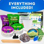 NATIONAL GEOGRAPHIC Mega Science Kit - Glow in The Dark Lab with Crystal Growing Kit, Slime Making, Glowing Putty, and More Science Experiments, Slime Kit for Boys and Girls