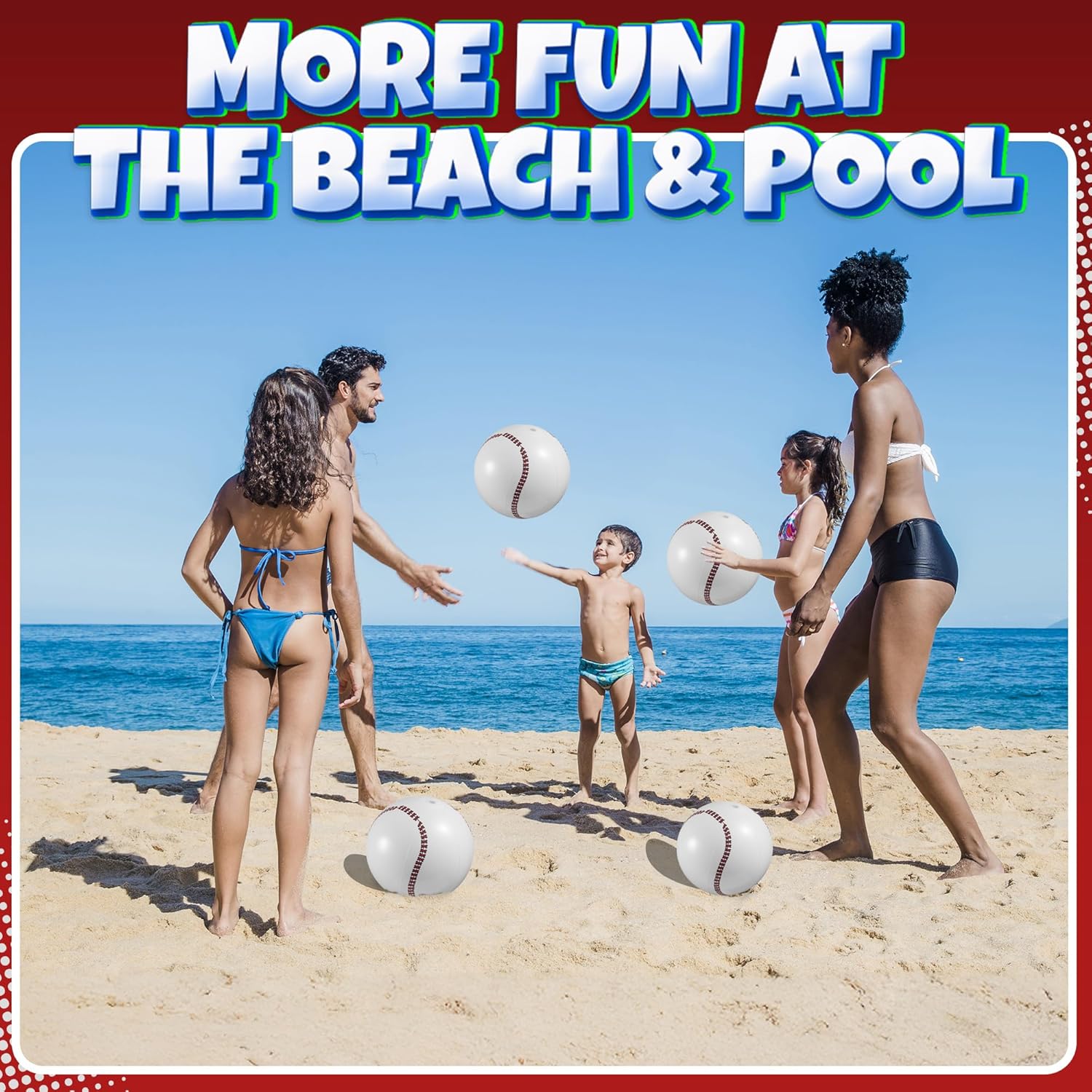 Inflatable Balls (Pack of 12) 16-inch, Beach Balls Bulk for Beach Toys & Birthday Party Decorations & Party Favors for Kids, Goodie Bags Stuffers
