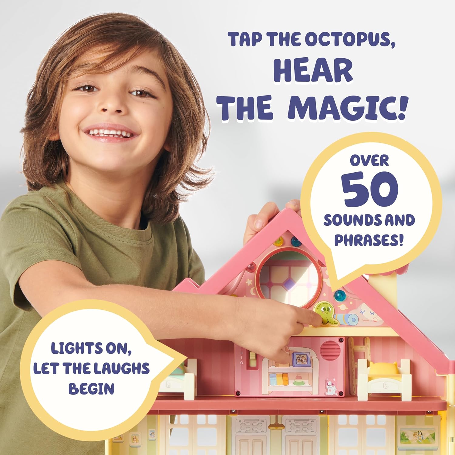 Bluey House Playset for Kids, XL Ultimate Interactive Lights and Sounds Playhouse Toys, Includes Dance Floor, Dollhouse, Toy Set Ages 3+