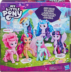 My Little Pony Dolls Rainbow Celebration, 6 Pony Figure Set, 5.5-Inch Dolls, Toys for 3 Year Old Girls and Boys, Unicorn Toys