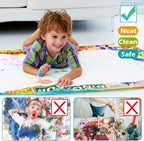 Jasonwell Aqua Water Doodle Mat 40 X 32 Inches Large Magic Drawing Doodling Mat Coloring Mat Educational Toys Christmas Birthday Gifts for Kids Toddler Boys Girls Age 2 3 4 5 6 7 8 Year Old