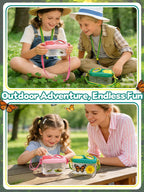 2 Sets Bug Catcher for Kids, Bug Catching Kit Gifts with Butterfly Net Toys | Built-in Magnifying Glass Bugs Box, Kids Camping Toys Bugs Collection Outdoor Explorer Kit for Age 3 4 5 6 7 8