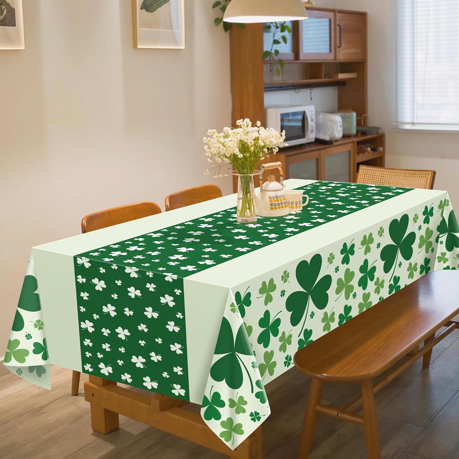 Summer Party Decorations - Summer Decorations for Home - 2 Pack Disposable Plastic Tablecloth | Floral Tablecloth for Mothers Day Wildflower Butterfly Birthday Garden Party Decorations