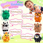 Animal Pop Suction Fidgets Toys, Toddler Travel Toys for Airplane Car Activities Essential, Party Favors for Kids, Goodie Bags Stuffers for Kids, Toddler Bath Toys, Birthday Gifts for Boy Girls