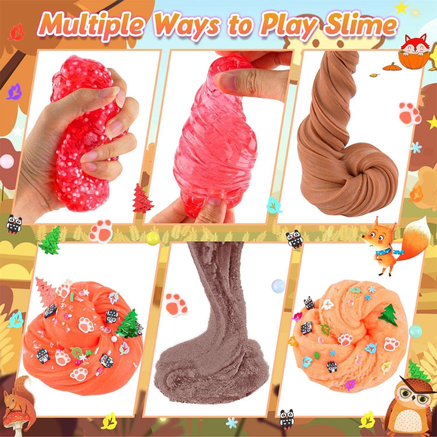 Cloud Slime kit for Girls Ages 8-12, Toys for Girls and Boys, for Kids Slime Set Party kit Goodie Bag Stuffers, 4 5 6 7 8 9 10 Year Old Girl Birthday Gift Cute Stuff