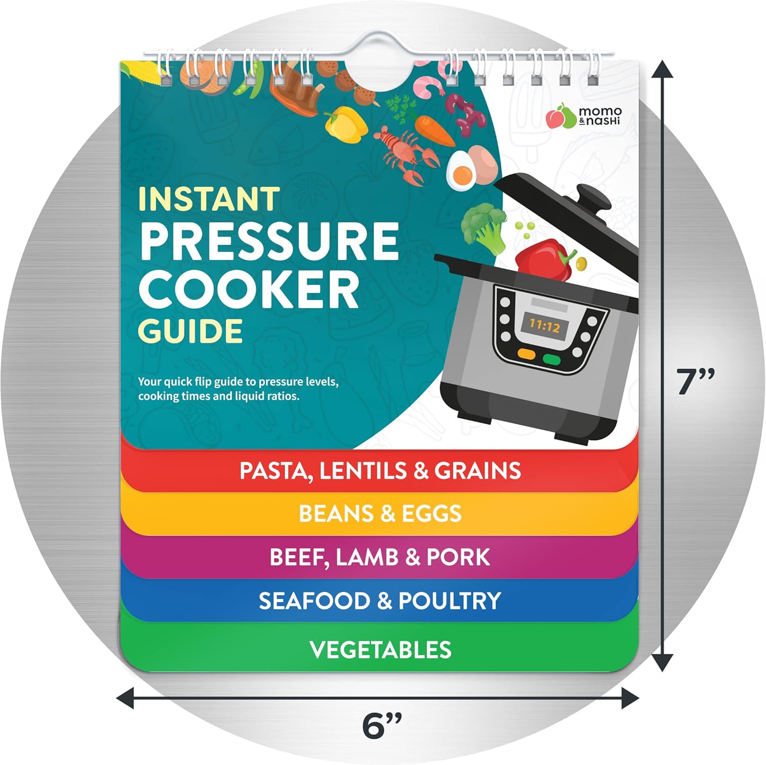 Magnetic Kitchen & Health Reference Cheat Sheet Booklet