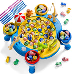 ORANGE OCEAN 66 PCS Magnetic Fishing Games for Kids Ages 4-8, Toddler Board Games for Kids 4-6 8-12, Toys for 3 4 5 6 Year Old Boys Girls, Ideas Birthday Gifts for Boys Girls 3-5 6-8