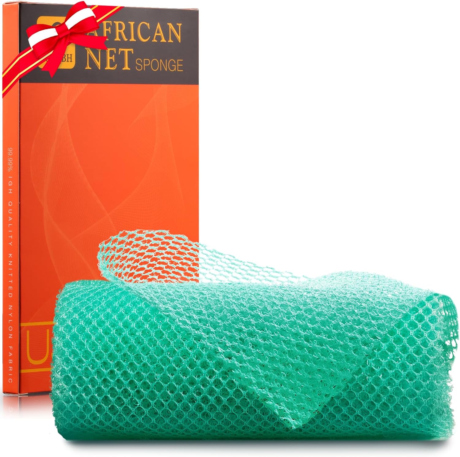 African Bath Sponge African Net Long Net Bath Sponge Exfoliating Shower Body Scrubber Back Scrubber Skin Smoother,Great for Daily Use