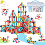 COUOMOXA Magnetic Building Blocks for Toddlers: STEM Educational Toys for 3 4 5+ Years Old Kids - Magnetic Stick Montessori Game for Family for Boys Girls 3-5