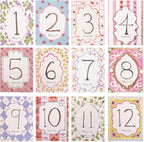 Baby Boy/Girl Monthly Milestone Cards - First Holiday Cards,First Year Month Photo Milestone Cards,Baby Shower Newborn Photo Prop
