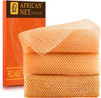 African Bath Sponge African Net Long Net Bath Sponge Exfoliating Shower Body Scrubber Back Scrubber Skin Smoother,Great for Daily Use