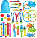 Click to see full view 31Pcs Swim Dive Toys Pool Games Outdoor Water Essential Bath Accessories for Kid Toddler Baby Toy Age 3 4 5 6 7 8 9 10 11 12 Year Old Cool Girl Boy Stuff Fun Summer Gift