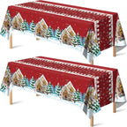 Summer Party Decorations - Summer Decorations for Home - 2 Pack Disposable Plastic Tablecloth | Floral Tablecloth for Mothers Day Wildflower Butterfly Birthday Garden Party Decorations
